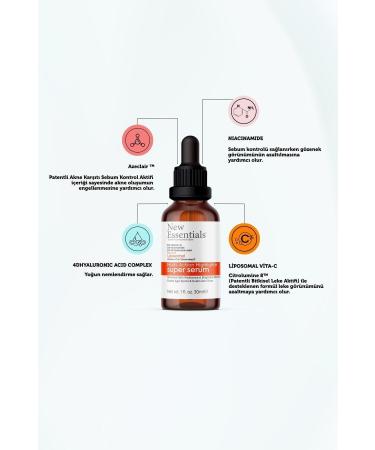 New Essentials Super Serum That Helps to Even Out Tone Clear Pores Blackheads and Acne - Buy Online on GoSupps.com