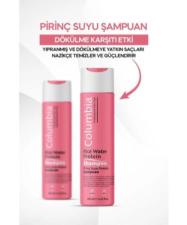 Columbia Anti Hair Loss Rice Water Protein Shampoo 400 ml - Buy Online on GoSupps.com