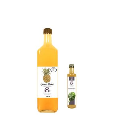 S heylaana Natural Pineapple Vinegar 1000 ml and Artichoke Vinegar 250 ml