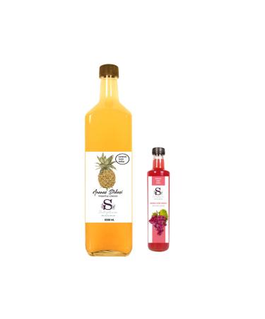 Suheylaana Natural Pineapple Vinegar 1000 ml and Red Grape Vinegar 250 ml