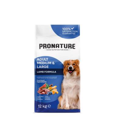 pronature Medium and Large Breed Adult Dry Dog Food (DAILY PROTECT) Lamb Meat and Rice (12KG)