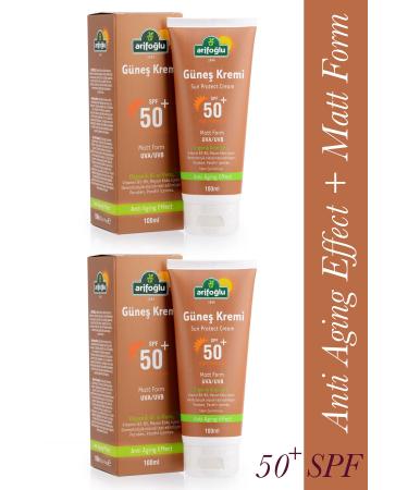 Arifo lu Sun Cream 50+ Organic Aloe Vera Anti Aging 100ml (2 Pieces) - Buy Online on GoSupps.com