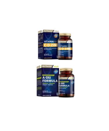 Nutraxin A-oxi Formula 60 Tablets (Herbal Antioxidant Mixture) + Vitamin Max (c d Zinc) 60 Tablets