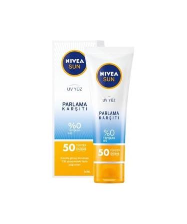 NIVEA Sun Uv Face Anti-Shine 0% Sticky Feel 50 High 50ml