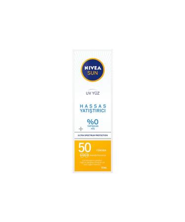 NIVEA Sun Uv Face Sensitive Soothing 0% Sticky Feel 50 High 50ml