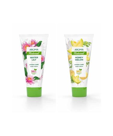 AROMA NATURAL WATER LILY 75 ml + HONEY MELON 75 ml HAND CREAM