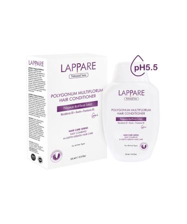 Lappare Ph 5.5 Hair Conditioner - Keratin Macadamia Provitamin B5 - Polygonum Multiflorum Hair Care Cream 300ml.
