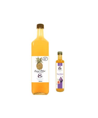 S heylaana Natural Pineapple Vinegar 1000 ml and Fig Vinegar 250 ml