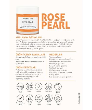 Mesoance Rose Pearl Mask Anti-Aging and Anti-Wrinkle Collagen Hyaluronic Acid Mask - 100 ml - Buy Online on GoSupps.com