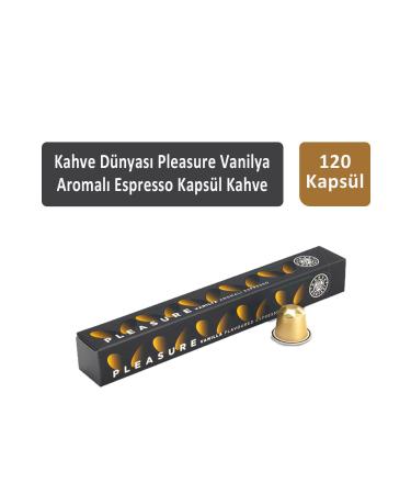 Coffee World Pleasure Vanilla Flavored Espresso Capsule Coffee 120 Capsules