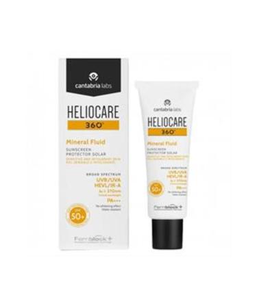 Baby ( CLAY MASK GIFT ) Heliocare 360 Mineral Fluid Spf50+ Protective Sun Cream 50ml ( 1 PIECE )