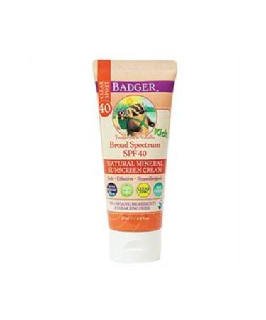 Baby ( CLAY MASK GIFT ) Badger Clear Zinc Children's Sun Cream SPF40 87ml ( 1 PIECE )