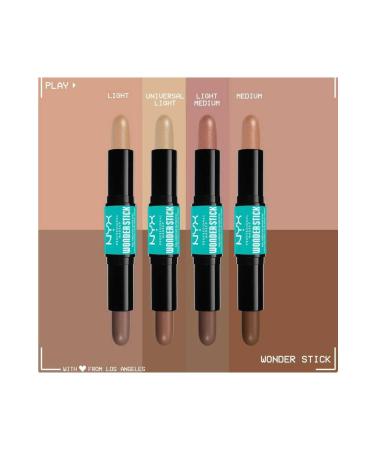 NYX Professional Makeup Wonder Stick Double Ended Cream Contour & Highlighter Stick Universal Light - Buy Online on GoSupps.com