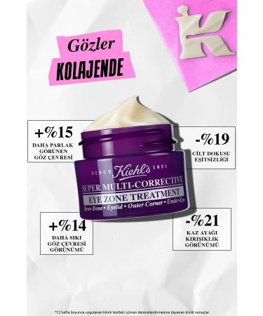 Kiehl's Super Multi Corrective Antiaging Eye Cream - Anti-Wrinkle & Anti-Dark Circle Care 14 Ml - Buy Online on GoSupps.com