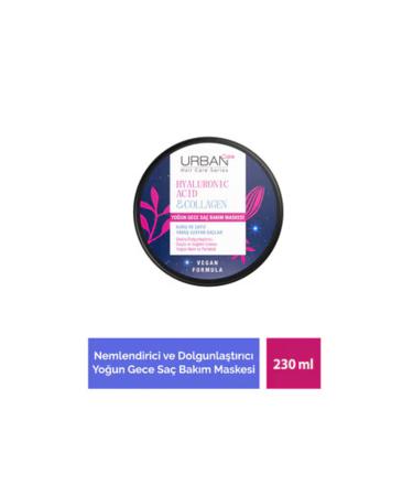 Urban Care Hyaluronic Acid and Collagen Intensive Night Hair Care Mask 230 ml