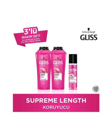 Gliss Supreme Length 400 ml X 2 Liquid Hair Conditioner 200 ml