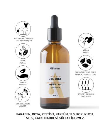 Alfheim Jojoba Oil/ Jojoba Oil/ Carrier Fixed Oil/ 100 Ml