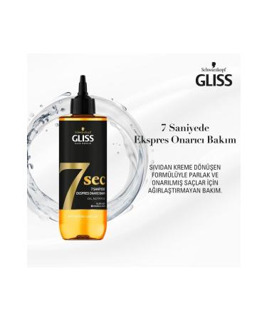 Gliss 7 Seconds Express Repair Care Liquid Cream - 7 Sec Oil Nutritive X 2 - Buy Online on GoSupps.com