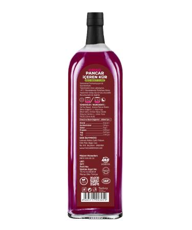 Hanzade Herbal Beet Kvass Fermented Red Beetroot Cure 1 Liter x 2 Glass Bottles - Buy Online on GoSupps.com