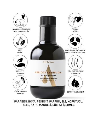 Alfheim Apricot Kernel Oil For Professionals / Gives Radiance Nourishing and Relaxing Massage Oil / 250