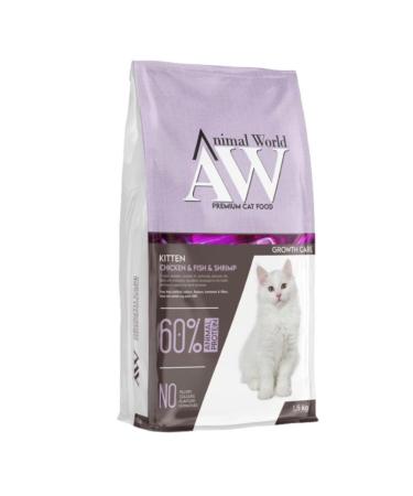 Animal World Kitten Chicken Fish Kitten Cat Food 1.5 Kg