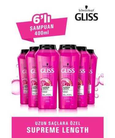Gliss Supreme Length Long Hair Special Shampoo 400 ml X 6 Pieces