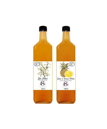 S heylaana Natural Oleaster Vinegar 1000 ml and Lemon & Pineapple Vinegar 1000 ml