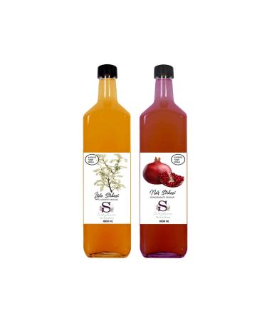 Suheylaana Natural Oleaster Vinegar 1000 ml and Pomegranate Vinegar 1000 ml