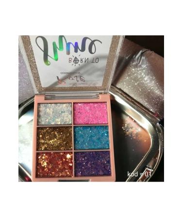 Rose Glitter Powder 6-Piece Eyeshadow Set