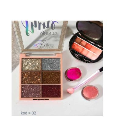 Rose Glitter Powder 6-Piece Eyeshadow Set