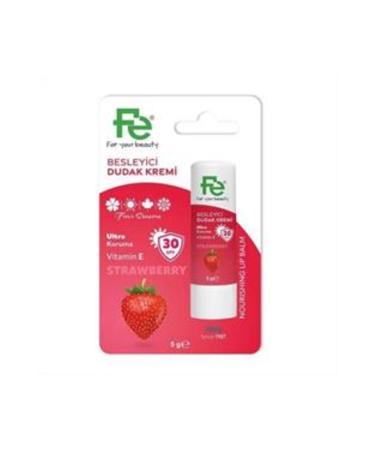 Fe ( CLAY MASK GIFT ) Fe Nourishing Strawberry Lip Balm ( 1 PIECE )