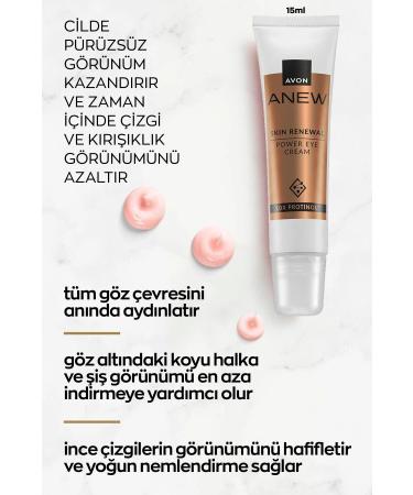 Avon Anew Power Set Face Serum 30ml + Eye Contour Cream 15ml + Power Face Cream 50ml + Lovider Pocket Mirror - Buy Online on GoSupps.com