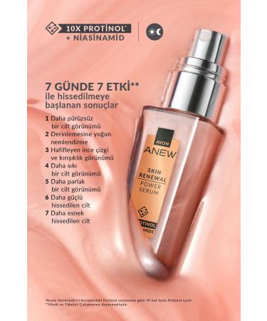 Avon Anew Power Set Face Serum 30ml + Eye Contour Cream 15ml + Power Face Cream 50ml + Lovider Pocket Mirror - Buy Online on GoSupps.com