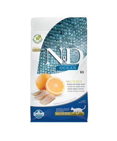 N & D Ocean Herring Fish & Orange Grain-Free Sterilized Cat Food 1.5 Kg