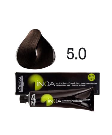 INOA Oil Strengthened Hair Dye 5.0 Light Brown 60 gr. BSecrets.Y93 - Buy Online on GoSupps.com
