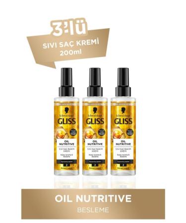 Gliss Liquid Conditioner 200ml Oil Nutritive X3 - Buy Online on GoSupps.com