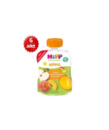 Hipp Organic x 6 Pieces Peach Mango Apple Puree 100gr