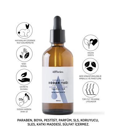 Alfheim Borage Carrier Fixed Oil/ Borage Oil/ Aromatherapy/ Carrier Fixed Oil/ 100 Ml