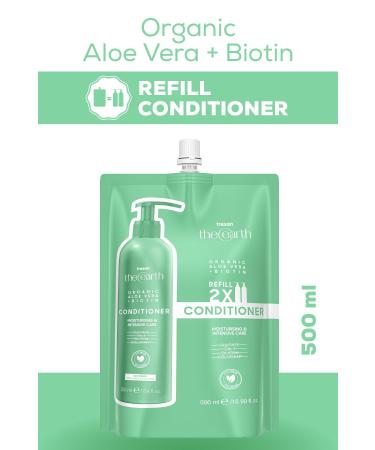 Tresan The Earth Organic Aloe Vera Biotin Conditioner Refill Pouch 500 ml X2