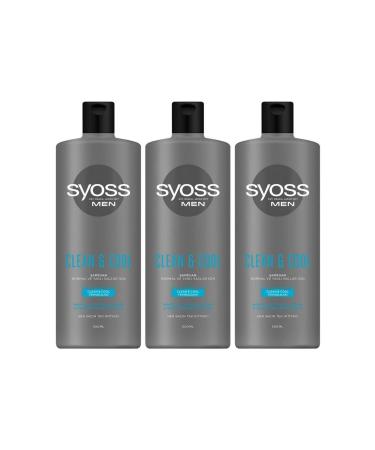 Syoss Men Clean & Cool Shampoo 500 ml x 3 Pcs