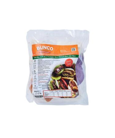 BUNCO Steamed Bao Bun Breads 38 g x 12 Pieces Plain & Spicy & Basil & Beetroot & Purple