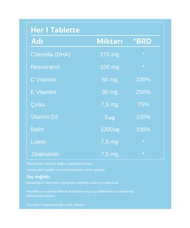 ASKODAY LOOK - EYE HEALTH SUPPLEMENT CONTAINING CHLORELLA RESVERATROL LUTEIN AND VITAMINS - Buy Online on GoSupps.com