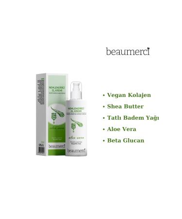 Beaumerci Vegan Collagen & Aloe Vera Moisturizing Hand Cream 50 ml - Buy Online on GoSupps.com