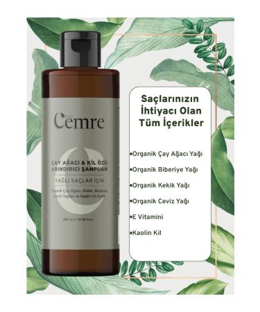 Awe Cemre Tea Tree Clay Essence Natural Herbal Shampoo 400 ml Purifying - Sebum Balancing - Anti-Dandruff - Buy Online on GoSupps.com