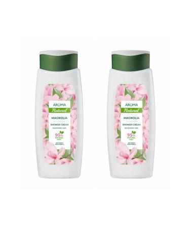 AROMA NATURAL SHOWER GEL MAGNOLIA 95% HERBAL 2 x 400 ml