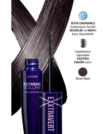 Avon Exxtravert Extreme Waterproof Volume Mascara Brown Black - Buy Online on GoSupps.com