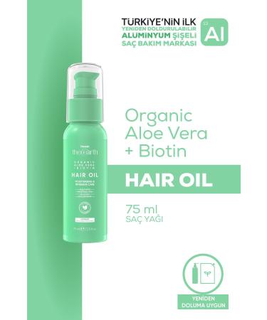 Tresan The Earth Organic Aloe Vera + Biotin Hair Oil 75 Ml X2