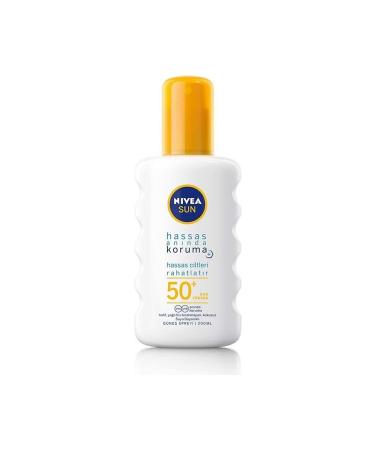 NIVEA LONG-TIME PROTECTIVE SUN SPRAY FOR SENSITIVE SKIN SPF 50 200ML. PSSN2713
