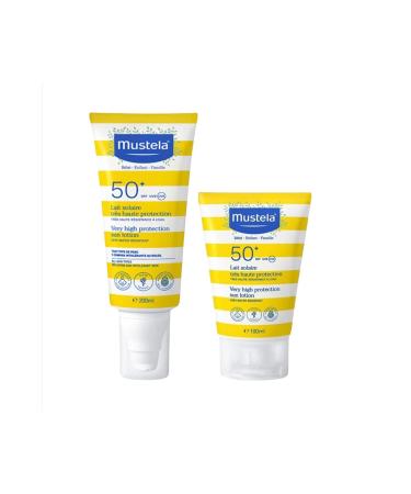 Mustela Very High Protection Spf 50 Sun Lotion 200 ml and Mustel Spf 50 Sun 100 ml