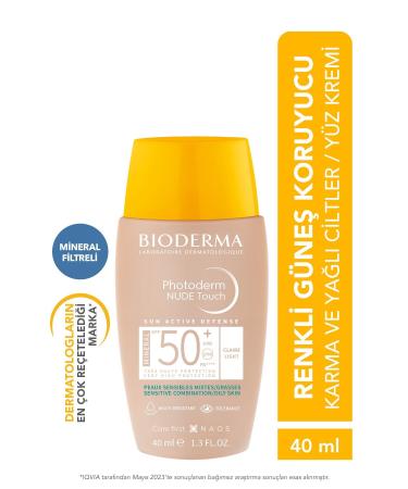 Bioderma PHOTODERM NUDE TOUCH SPF50+ LONG-LASTING PROTECTION EFFECTIVE COLORED SUNSCREEN 40 ML PSSN2628